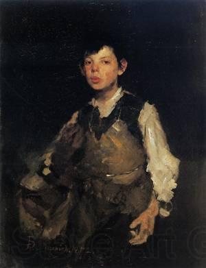 Frank Duveneck The Whistling Boy Norge oil painting art